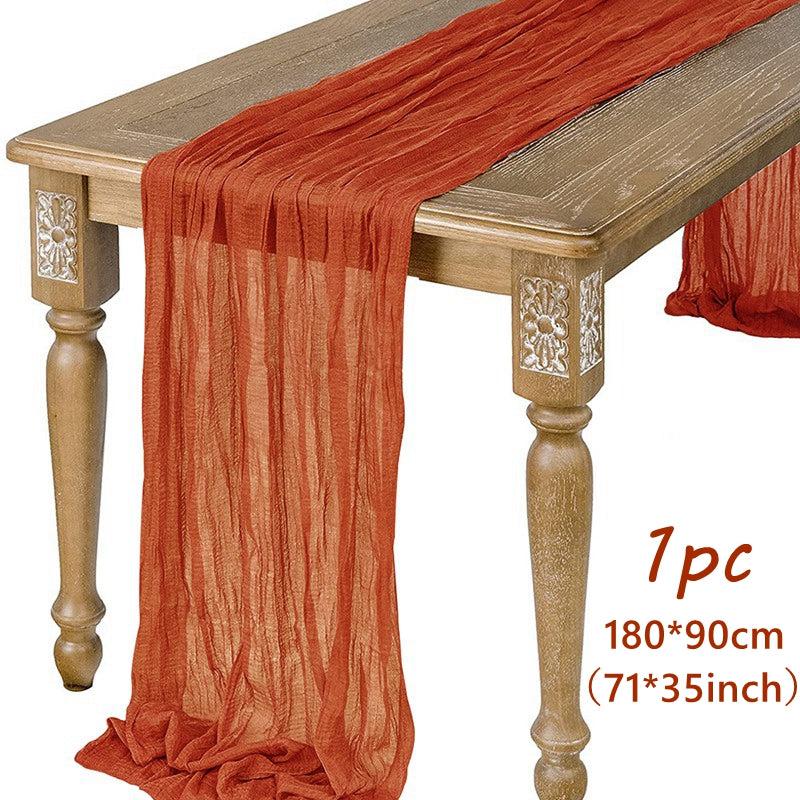 Table Runner Plastic Polyester Tablecloth Wedding Banquet Restaurant Table Cover