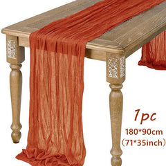 Table Runner Plastic Polyester Tablecloth Wedding Banquet Restaurant Table Cover
