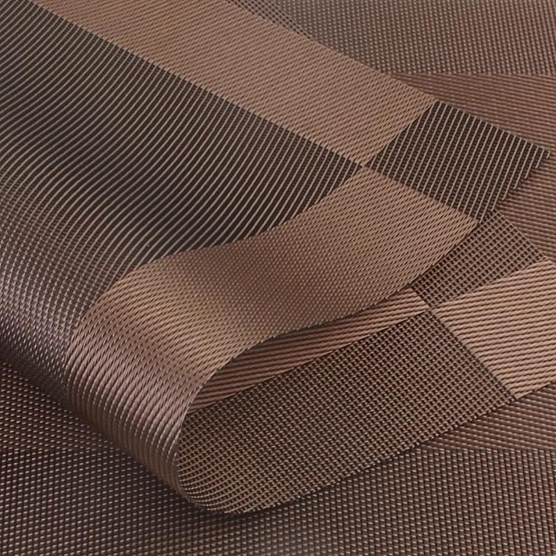 4pcs Single Frame Corners Placemat PVC Teslin Woven Table Mat