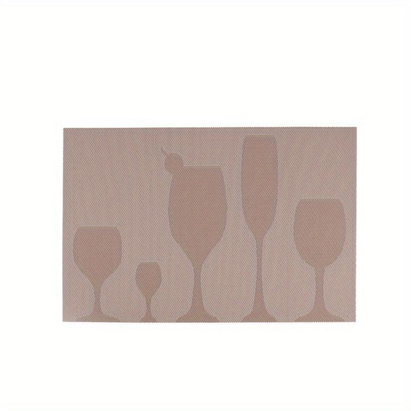 6pcs Polyvinyl Placemats Heat Resistant Place Mats Washable PVC Table Mats