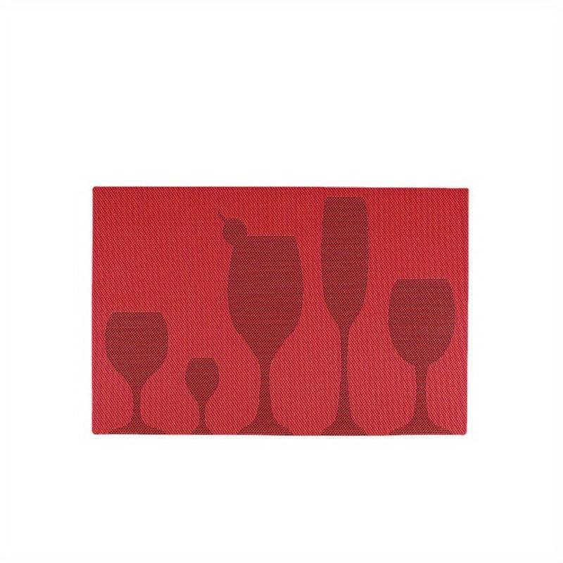6pcs Polyvinyl Placemats Heat Resistant Place Mats Washable PVC Table Mats