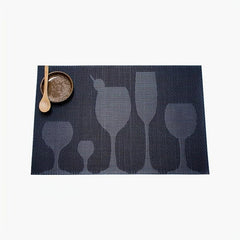 6pcs Polyvinyl Placemats Heat Resistant Place Mats Washable PVC Table Mats
