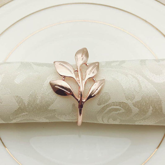 12pcs Metal Maple Leaf Napkin Holder Bar Xmas Christmas Wedding Decoration
