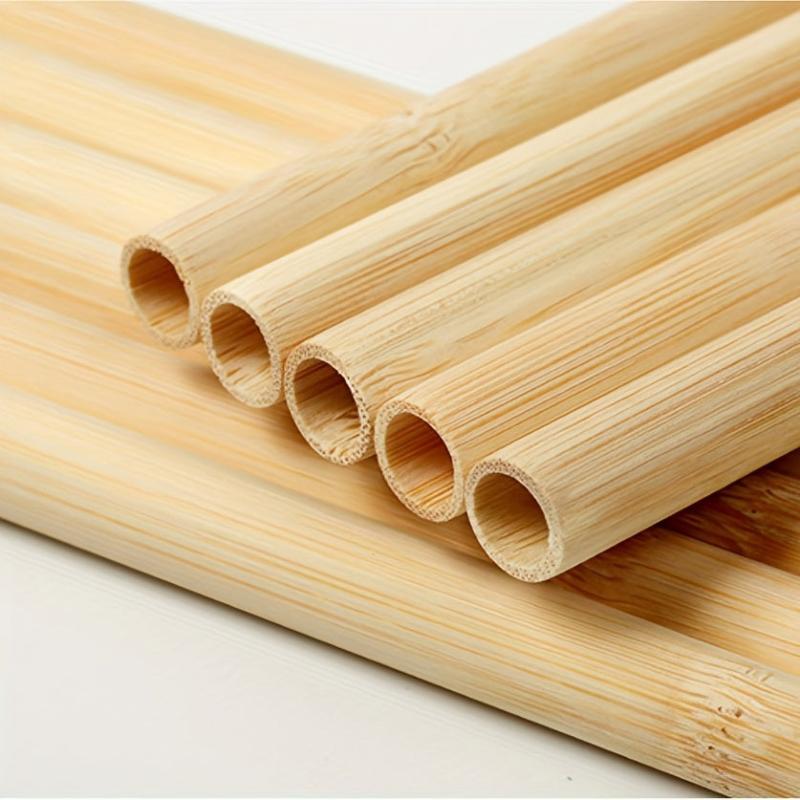 10 Bamboo Drinking Straws BPA-Free for Parties Weddings Picnics