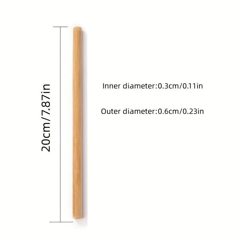 10 Bamboo Drinking Straws BPA-Free for Parties Weddings Picnics