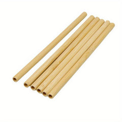 10 Bamboo Drinking Straws BPA-Free for Parties Weddings Picnics