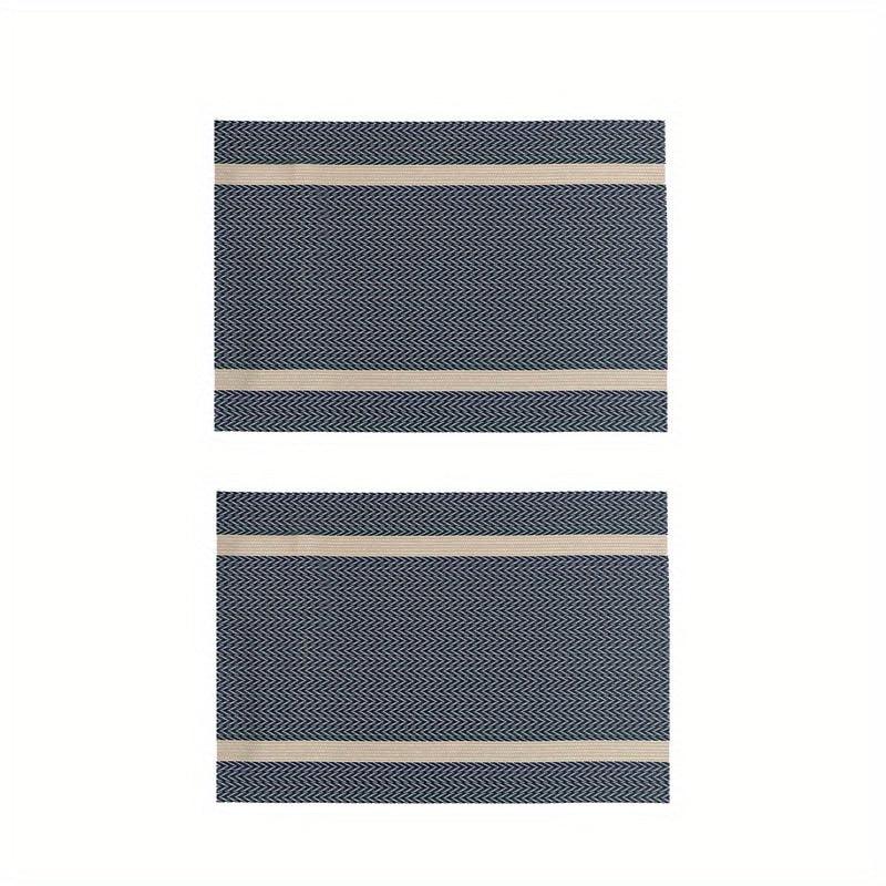 2pcs PVC Placemats Dining Table Mat Set Cup Wine Decor M