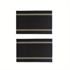 2pcs PVC Placemats Dining Table Mat Set Cup Wine Decor M