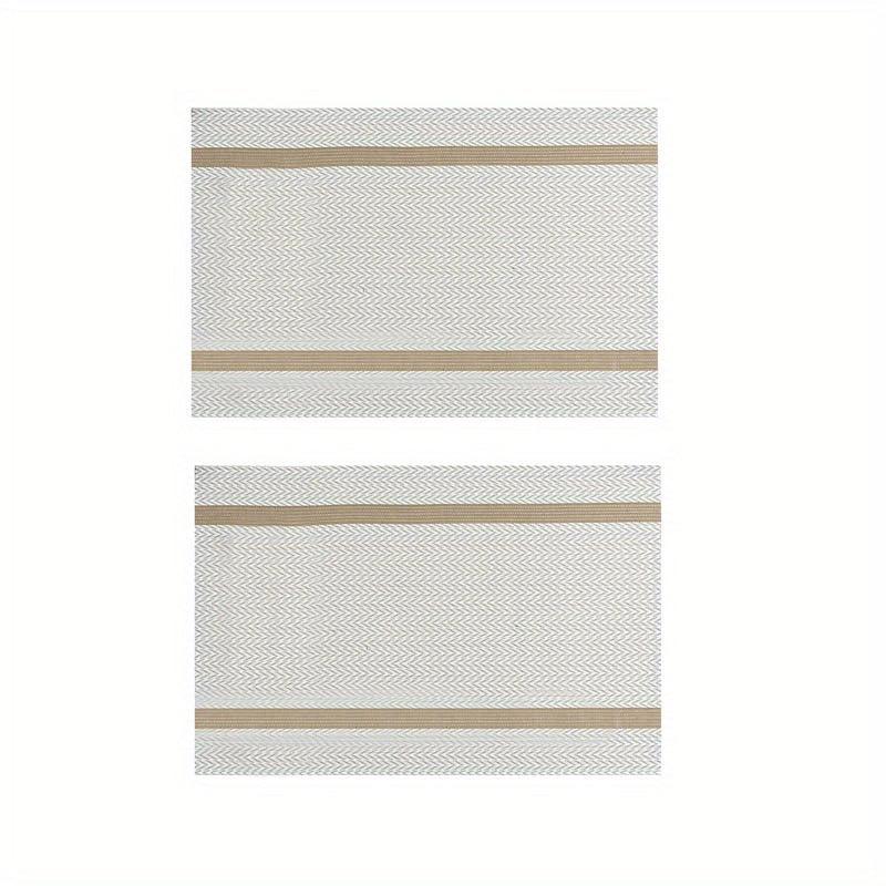 2pcs PVC Placemats Dining Table Mat Set Cup Wine Decor M