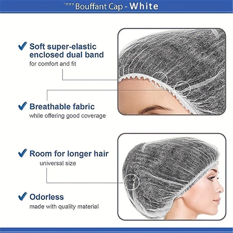 Disposable Non-woven Chef's Hair Cap 60-96 Cm Hair Net Elastic