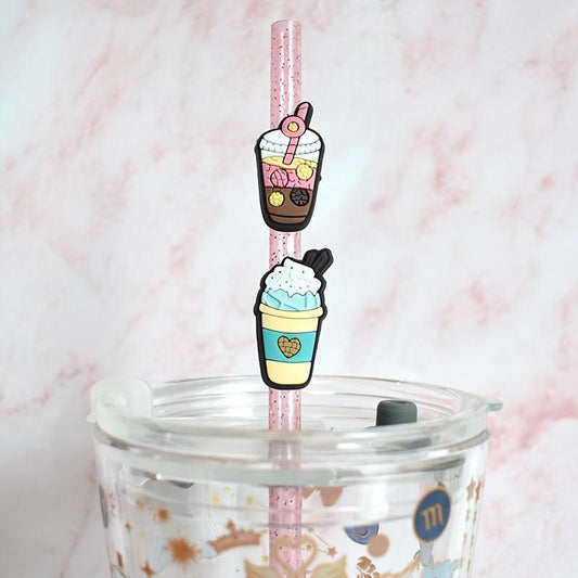 20PCS Mexican Concha Iced Coffee Cup Straw Toppers