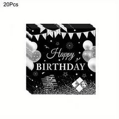 24pcs 18th Birthday Party Supplies Paper Plates Cups Napkins Party Tableware