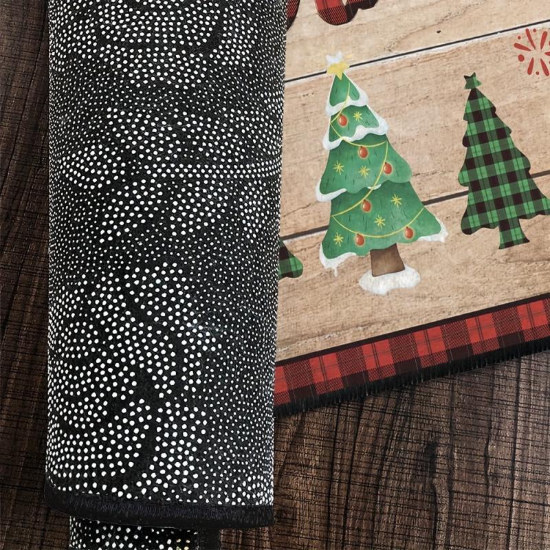 Christmas Style Kitchen Decorative Floor Mat Non Slip Comfortable Standing