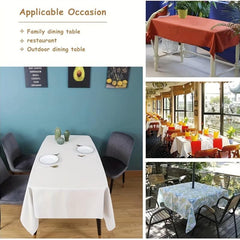 Waterproof Rectangle Linen Tablecloth for Kitchen & Dining