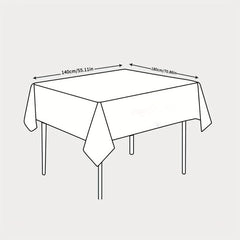 Waterproof Rectangle Linen Tablecloth for Kitchen & Dining