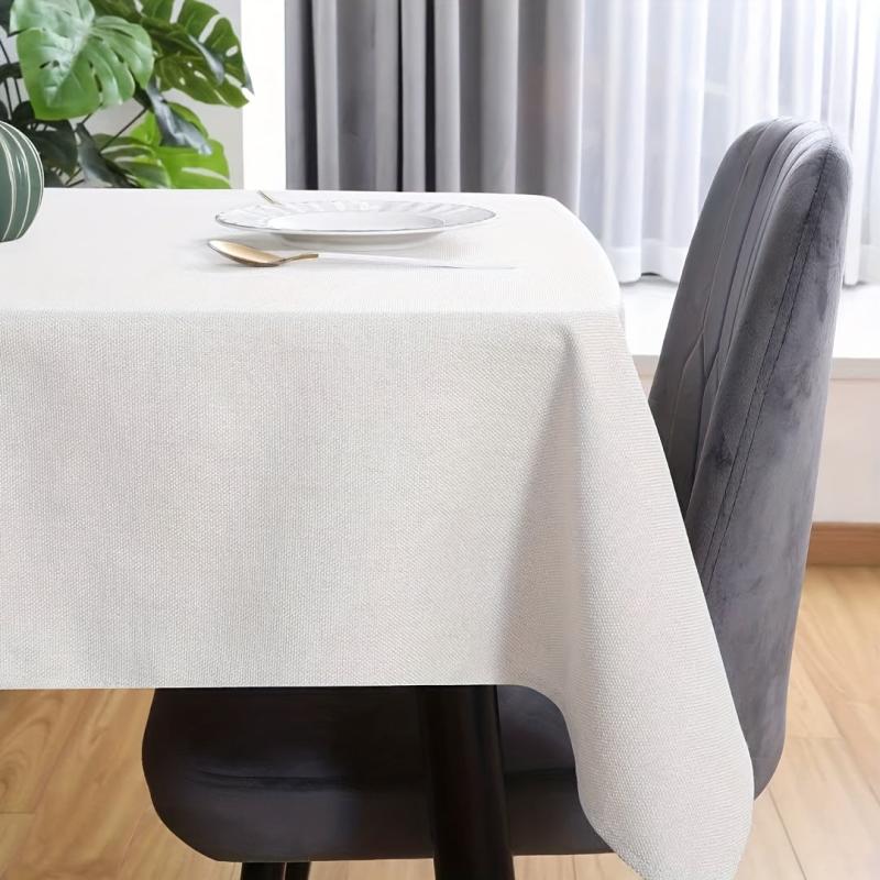 Waterproof Rectangle Linen Tablecloth for Kitchen & Dining