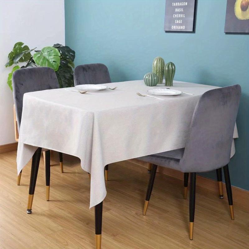 Waterproof Rectangle Linen Tablecloth for Kitchen & Dining