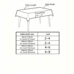 Waterproof Beige Large Check Tablecloth, Durable, Picnic Mat