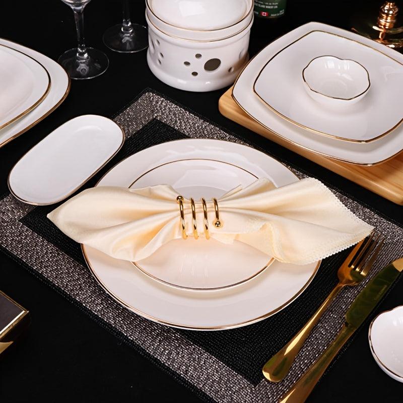 10pcs Washable Cloth Napkins for Parties Weddings Dinners Polyester Durable