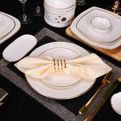10pcs Washable Cloth Napkins for Parties Weddings Dinners Polyester Durable