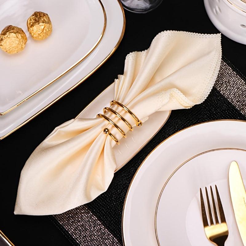 10pcs Washable Cloth Napkins for Parties Weddings Dinners Polyester Durable