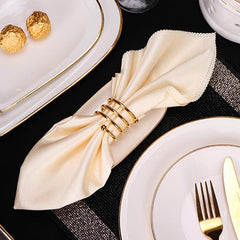 10pcs Washable Cloth Napkins for Parties Weddings Dinners Polyester Durable