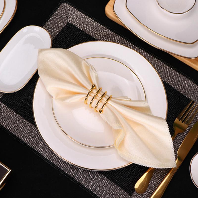 10pcs Washable Cloth Napkins for Parties Weddings Dinners Polyester Durable