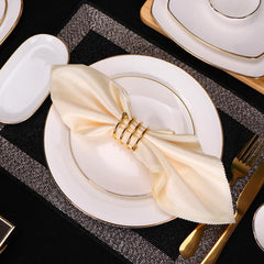 10pcs Washable Cloth Napkins for Parties Weddings Dinners Polyester Durable