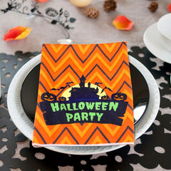 6pcs Halloween Printed Dish Towel Set Pumpkin Ghost Kitchen Towels
