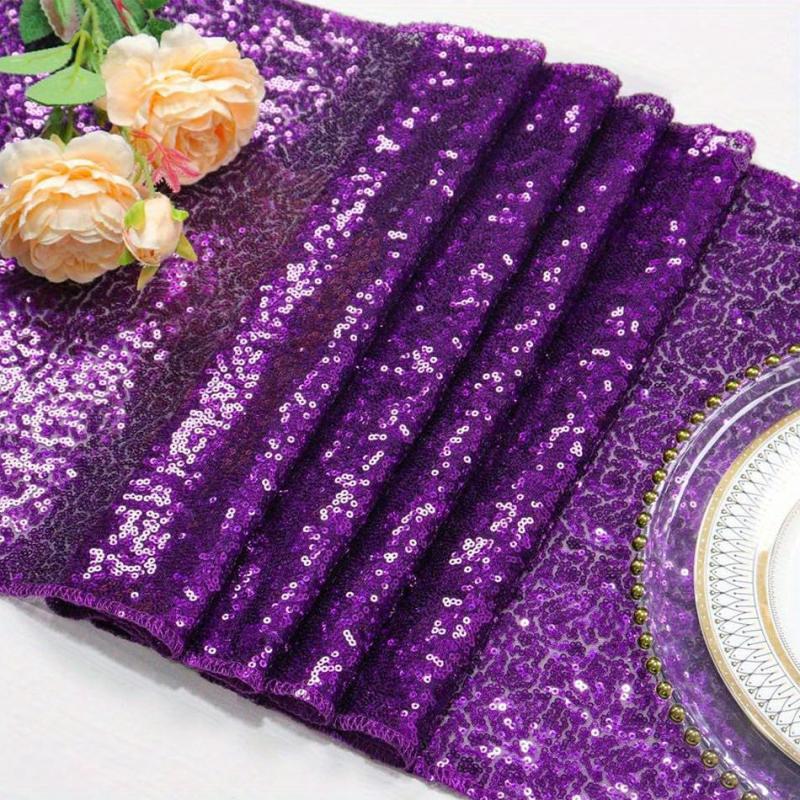 Pink Golden Sequin Table Runner 30x182cm Glitter Table Cloth for Wedding