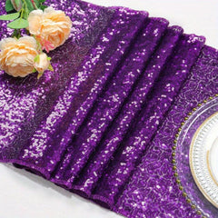 Pink Golden Sequin Table Runner 30x182cm Glitter Table Cloth for Wedding
