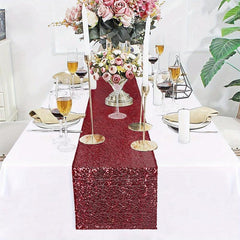 Pink Golden Sequin Table Runner 30x182cm Glitter Table Cloth for Wedding