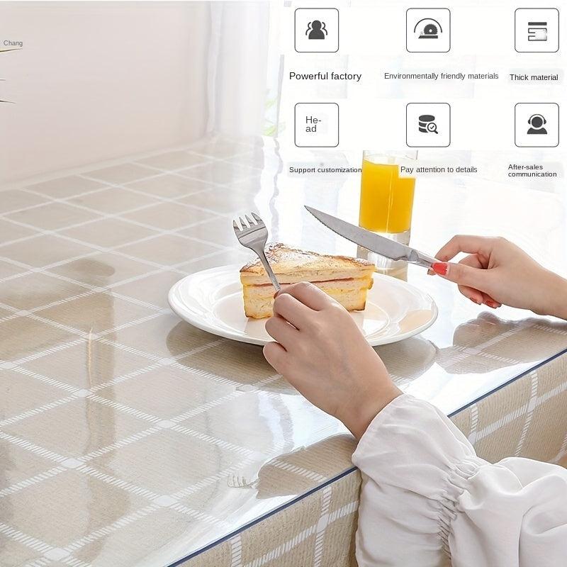 Polyester Table Cover Clear PVC Table Protector