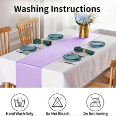 6pcs Polyester Tablecloth Nordic Style Solid Table Runners