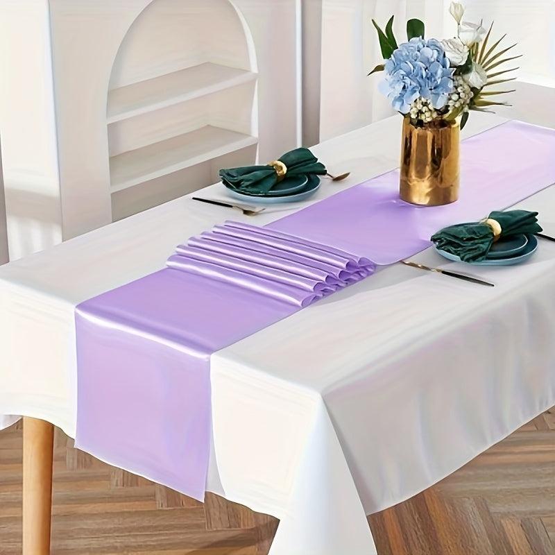 6pcs Polyester Tablecloth Nordic Style Solid Table Runners