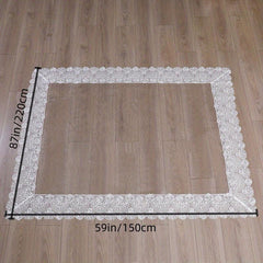 Polyester Lace Square Tablecloth Waterproof Anti Scratch Home Decor
