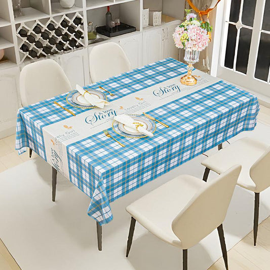 Polyester Tablecloth Waterproof Rectangle Table Cover for Picnic or Party