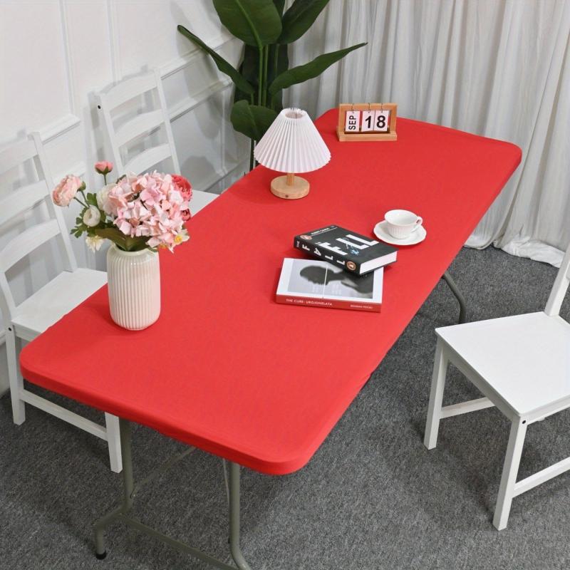 Solid Spandex Table Cover Elastic Polyester Tablecloth