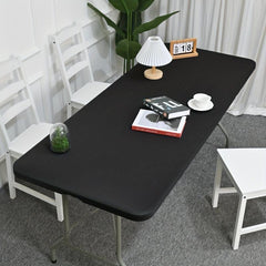 Solid Spandex Table Cover Elastic Polyester Tablecloth