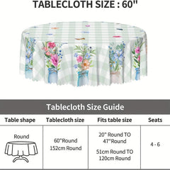 Waterproof Floral Tablecloth for Home Kitchen and Party