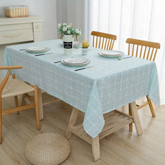 Stain Resistant Plaid Tablecloth Waterproof Washable