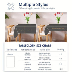 Stain Resistant Plaid Tablecloth Waterproof Washable