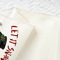 Polyester Christmas Snowman Table Runner Dresser Scarf