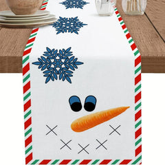 Polyester Christmas Snowman Table Runner Dresser Scarf