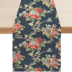 Boho Flower Pattern Table Runner - Waterproof & Stain Resistant