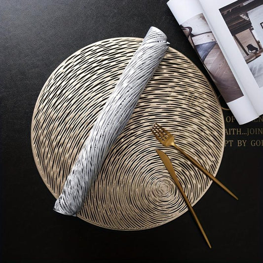 Lace Bronzing Placemat Coasters Hollow Out Marble Table Mat Home Decor