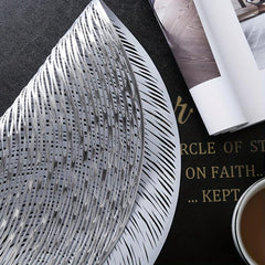 Lace Bronzing Placemat Coasters Hollow Out Marble Table Mat Home Decor