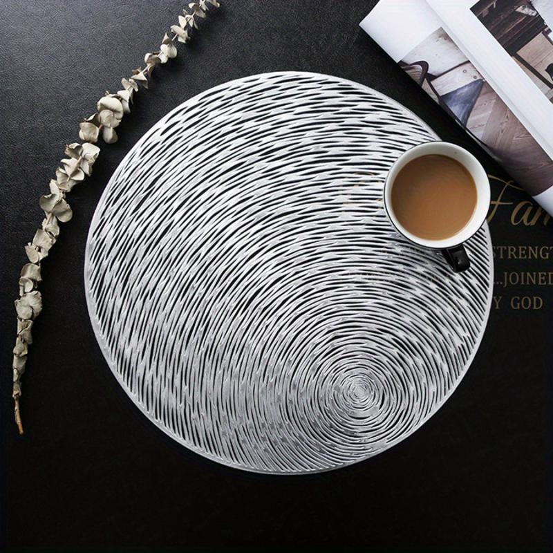 Lace Bronzing Placemat Coasters Hollow Out Marble Table Mat Home Decor