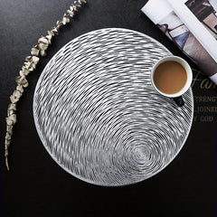 Lace Bronzing Placemat Coasters Hollow Out Marble Table Mat Home Decor
