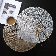Lace Bronzing Placemat Coasters Hollow Out Marble Table Mat Home Decor